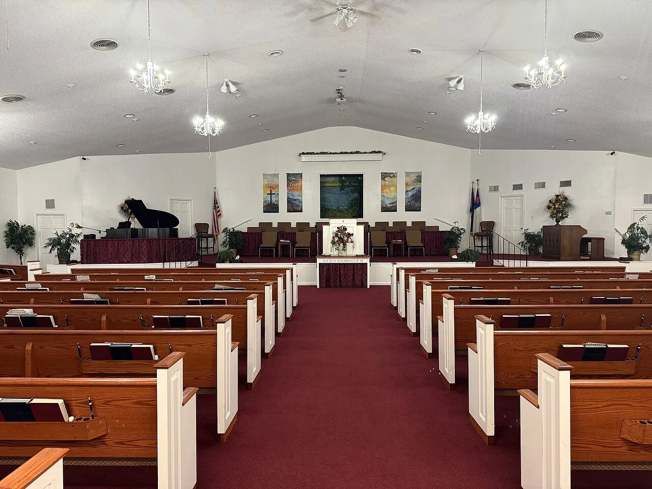 The sanctuary at Grace Baptist Church